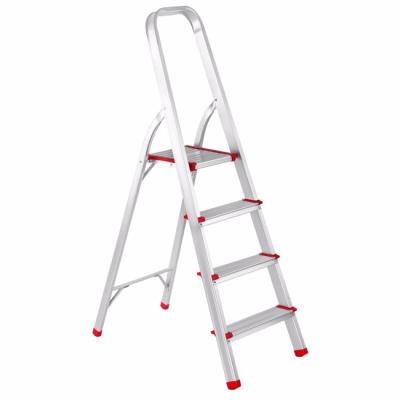 China Folding Ladders Household Aluminum Step Railing Platform Folding Ladder for sale