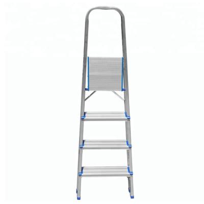 China Aluminum folding ladders hanrail platform household step attic ladder for sale