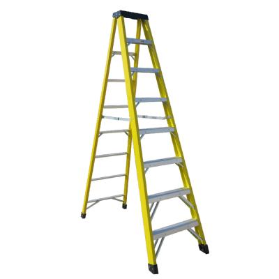 China Folding Ladders Single Telescopic Side Extens/Extension A Frame Strip Folding Universal Aluminum Fiberglass Ladder for sale