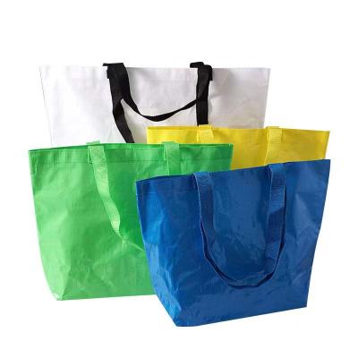 China Soft ; Light ; Reusable recyclable custom transparent shopping pp woven bag rpet laminated pp woven shopping tote bags for sale