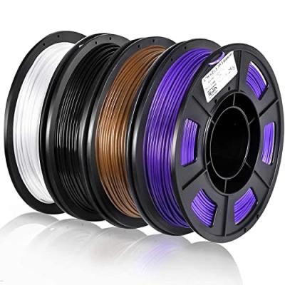 China Suitable for all FDM 3d printer CooBeen High Quality 3D Printer Filament PLA 1.75mm/250g x4 Spools Pack Reel White Brown Black Purple Varied Colors for sale