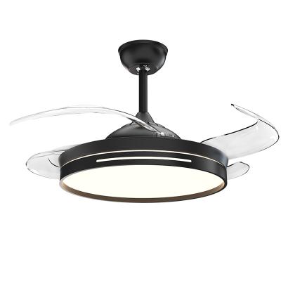 China XINSHUO Modern 42 Inch DC Motor 6 Speed ​​Remote Control Modern Retractable Ceiling Fan Light for sale