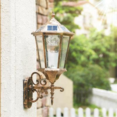 China 2021 Outdoor Modern Vintage Garden Wall Light Garden Solar Warm Led Wall Mounted Light for sale