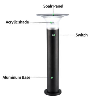 China Zhongshan Yunduo Ip65 Waterproof Solar Outdoor Led Garden Lamp Outside Lighting Lawn Light for sale