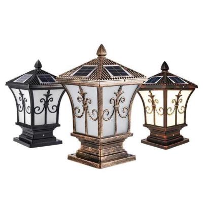 China Outdoor Solar Garden Zhongshan Vintage Base Pathway E27 Aluminum Garden Pillar Light for sale