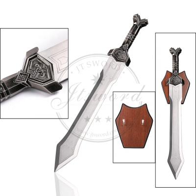 China North America The Hobbit Prop Metal Dwarf Sword with Display Plate for sale