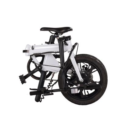 China wholesale 16inch hidden seat tube Lithium Battery proable Electric bike small mini folding electric bicycle for adult Te koop