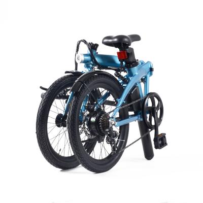 China wholesale 20 inch portable small mini electric city bicycle folding electric bike for sale