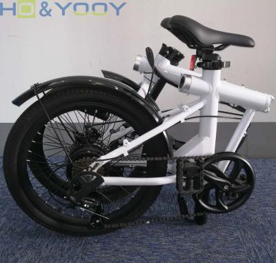 China 20inch new 2019 electric bicycle 36V 250W 7 speed 5 pas hidden battery City bike E-bike aluminum alloy electric folding bike for sale