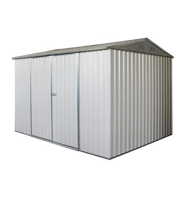 China Easily Assembled 11 x 8FT Widely Used and Popular Style Flat Roof Metal Motorcycle Garages and Shed for Outdoor Sale Shed for sale