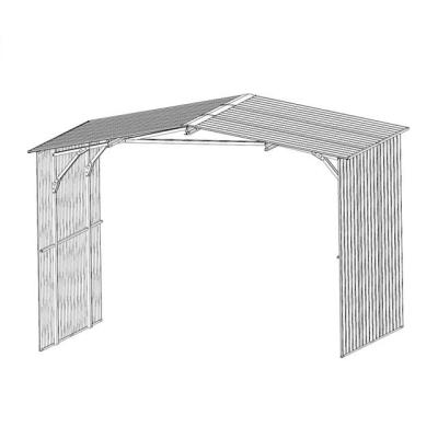 China Easily Assembled Center Section Shed Garden Shed 436x250x248cm for sale