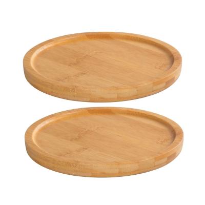 China Factory Disposable Bamboo Saucer Plant Tray For Durable Indoors And Suitable For 6-7 Inch Plant Pots for sale