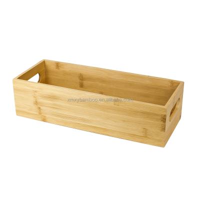 China Viable Wholesale Office Bamboo Storage Boxes Without Lid for sale