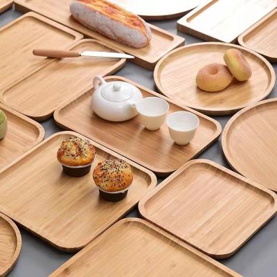 China 2021 Healthy Morden Factory Price Bamboo And Wooden Food Tray Serving Hotel Restaurant for sale