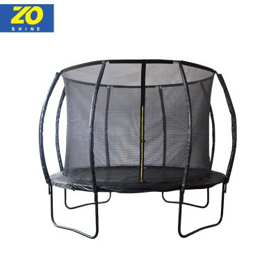 China With Protective Net Zoshine Professional Customized Large Outdoor 10Ft Web Bed Trampoline With Basketball Hoop for sale