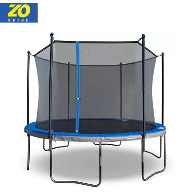 China With Newest Zoshine Large Protective Net Trampoline With Safety Enclosure Net And Ladder Family Amusement Trampoline for sale