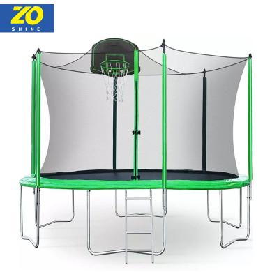 China With New Zoshine Newest Round Bounce Trampoline Bigger Sales Net Ground Outdoor Trampoline Kids Adults Protectors for sale