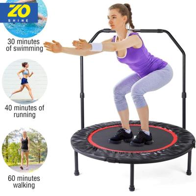 China Free Zoshine New Design Protective Net Hot Selling Exercise Around 40inch Trampoline Indoor Foldable Trampoline Gym for sale