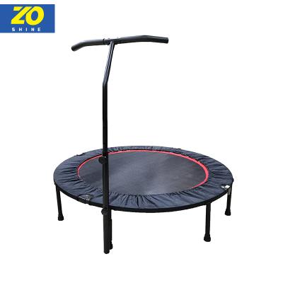 China Zoshine Home Gym Equipment Fitness Protective Net Exercise 38inch 40inch 50inch Indoor Gym Mini Trampoline With Handle for sale