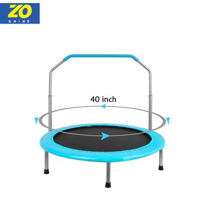 China Zoshine Home Bodybuilding Fitness Best Selling Indoor Mini Trampoline With Handlebar Net Hot Children Without Protectors for sale