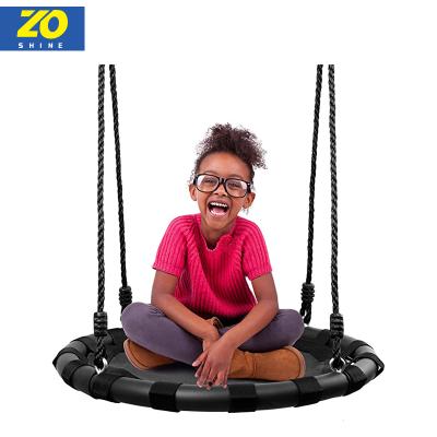 China Zoshine Modern Rainbow Kids Colorful Non-Stop-Fun Tree Disc Shaped Swings With Outdoor Bamboo Swing for sale