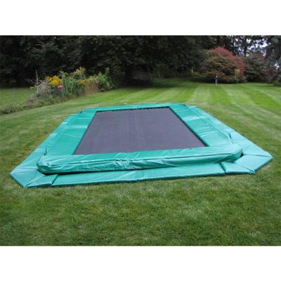 China With Zoshine Outdoor Sports New Design Large Fitness Inground Protective Net Rectangular Trampoline For Kids for sale