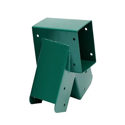 China Swing Accessories Zoshine Indoor Outdoor Wooden Swing Bracket Set Carbon Steel Patio Swing End Bracket Heavy Duty Green for sale