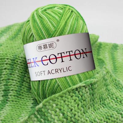 China Anti-pilling RongMeiXuan 41 colors mixed 3ply 50g hand knitting crochet milk acrylic cotton yarn for sale