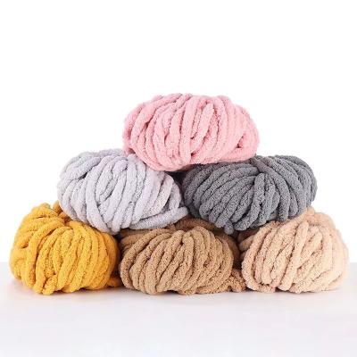 China RongMeiXuan Anti-Static 3cm Chunky Velvet Yarn Super Bulky Extra Chenille for sale