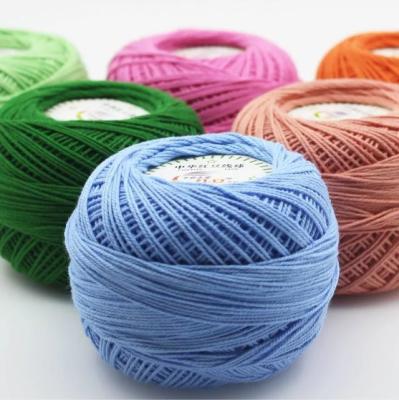 China Sustainable RongMeiXuan 50g/ball 3# 3ply Lace Yarn DIY Crochet Yarn 100% Cotton Yarn Hand Knitting Yarn for sale