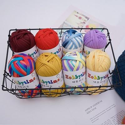 China RongMeiXuan 100g Solid Color T-shirt Yarn Cotton Anti-static Crochet Hook For Diy Hand Knitting for sale