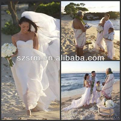 China Anti-Static Free shipping! Megan Fox sweetheart sleeveless beach wedding dress with long train for sale