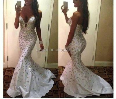 China Anti-Static 2018 New Fashion Mermaid Sweetheart Crystals Rhinestone Heavy Beaded Luxurious Prom Dresses Celebrity Dress Customized Wholesale for sale