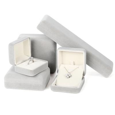 China Luxury Engagement Ring Box Ring Jewelry Box Packaging Items Custom Velvet Jewelry Boxes Small for sale