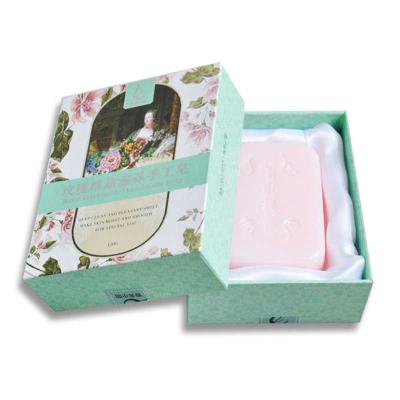 China Handmade Wholesale Custom Printing Recycled Small Art Paper Box Luxury Soap Packaging Handmade With Insert for sale