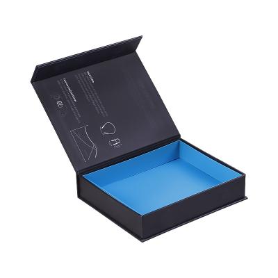 China Recycled Materials Custom Luxury Magnetic Gift Boxes Packaging Black Paper Hair Extension Shoes Cardboard Box for sale