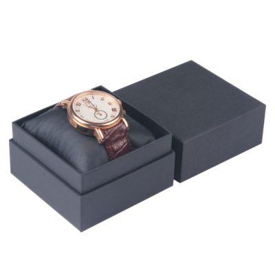 China Handmade Custom Design Eco-friendly Wooden Leather Fancy Wristwatches Storage Box With Foam For Watch Men Women for sale