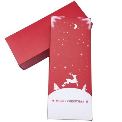 China Printed Handmade Custom Logo Lid And Base Box Shipping Cardboard Christmas Socks Packaging Box for sale