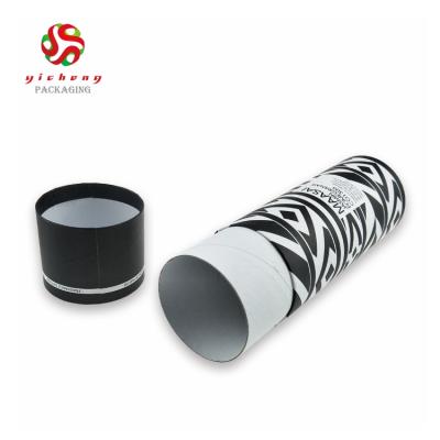 China Recycled Materials Cosmetic Packaging Round Tube Box With Customized Logo For Cosmetic Paper Jar for sale