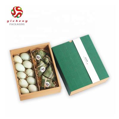 China Recycled Materials Rice Dumplings Food Packaging Dessert Drawer Custom Gift Box With Paper Bag for sale