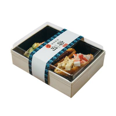 China Recycled Materials Luxury Take Out Sushi Box Delivery Bento Box Cardboard Food Container High Quality Paper Box For Sushi for sale