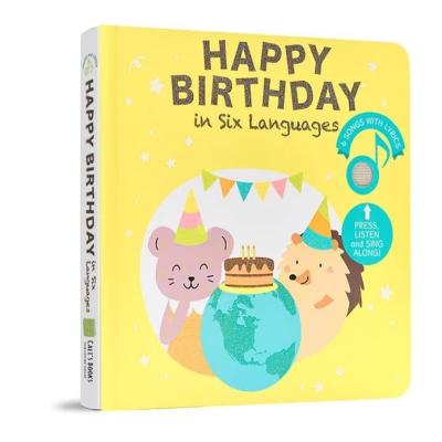 China contact & Teach sound book for baby early education custom printing kids music button book baby learning book with sound effect for sale