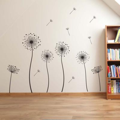 China WALL STICKER Black Dandelion Butterfly Wall Sticker Art Decal Decor Kids Room Nursery Decor Wall Sticker for sale