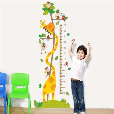 China Non-Toxic Animal WALL STICKER PVC Kids Height Growth Chart Wall Sticker for sale