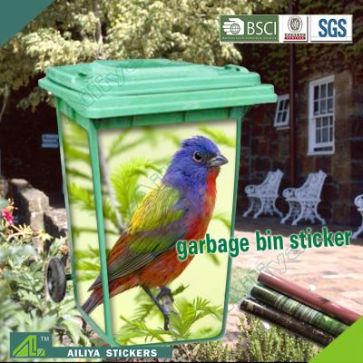 China Decorative Sticker Customized Outdoor Waterproof 3D Decor Trash Can Decals Eco-Friendly Sticker for sale