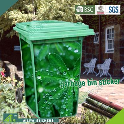 China Wholesale Eco-friendly Outdoor Waterproof Removable Decorative Sticker Customized Adhesive To Garbage Bin Sticker for sale