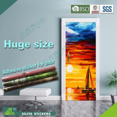 China WALL STICKER 3D Beautiful Customize Handmade Decorative Waterproof Easy Skin Stickers For Sliding Glass Doors for sale