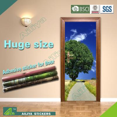 China Customized Self-adhesive Wall Mural Eco-friendly WALL STICKER Unique Decorative Waterproof Easy Skin Door Sticker for sale