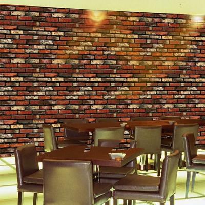 China 3D Brick Design PVC Wallpapers 3D Brick Wall Paper Post Modern Wallpaper Walls for sale