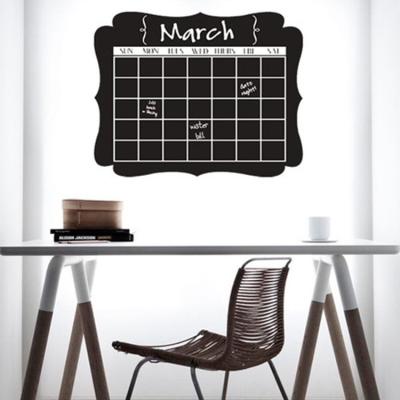 China WALL STICKER Chalkboard Wall Calendar Roll Calendar Blackboard Wall Sticker Desk Sticker for sale